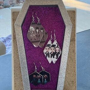 Horror couples earring set